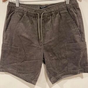 NWT ASOS corduroy shorts in a versatile greenish taupe/grey S New Fundamentals